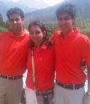 Atreya and Gitanjali with me in Pahalgam